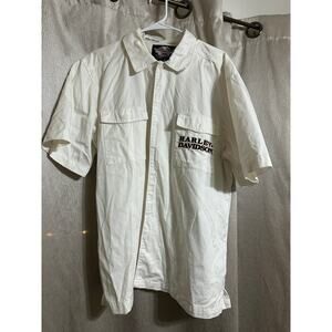 Harley Davidson Men's Short Sleeve Button Up Size Large